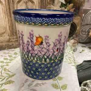 Polish Pottery Utensil Holder